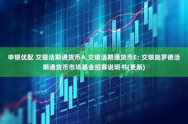 申银优配 交银活期通货币A,交银活期通货币E: 交银施罗德活期通货币市场基金招募说明书(更新)