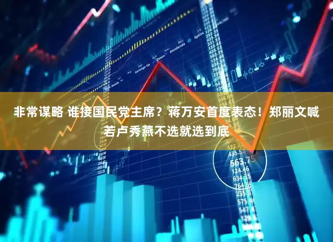 非常谋略 谁接国民党主席？蒋万安首度表态！郑丽文喊若卢秀燕不选就选到底